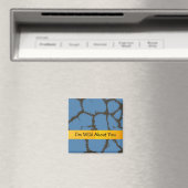 Giraffe patroon met leuk gezegde magneet (Insitu (Vaatwasser))
