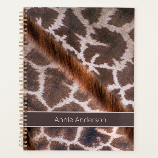 Giraffe Patroon Persoonlijke naam Planner (Voorkant)