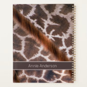 Giraffe Patroon Persoonlijke naam Planner (Achterkant)