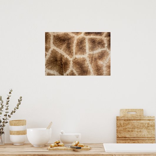 Giraffe patroon poster (Keuken)