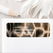 Giraffe Patroon Print Verzendlabel Etiket (Insitu)