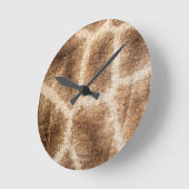 Giraffe patroon ronde klok (Hoek)