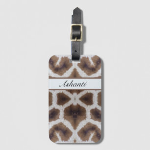 Giraffe Patroon Safari Stijl Bagagelabel