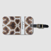 Giraffe Patroon Safari Stijl Bagagelabel (Voorkant (horizontaal))