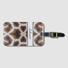 Giraffe Patroon Safari Stijl Bagagelabel