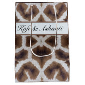 Giraffe Patroon Safari Stijl Medium Cadeauzakje (Achterkant)