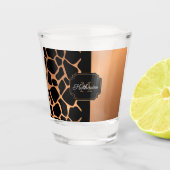Giraffe Patroon Shot Glas (Voorkant)