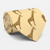 Giraffe Patroon Stropdas (Opgerold)