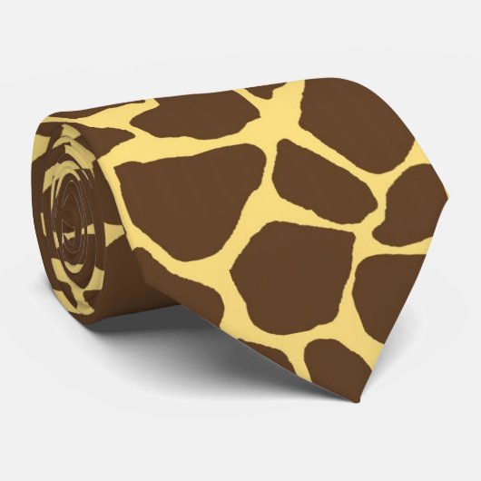 Giraffe Patroon Stropdas (Opgerold)