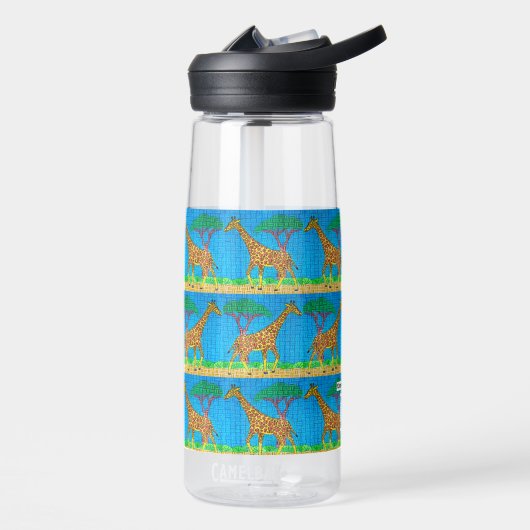 Giraffe (patroon) - Waterfles (Links)