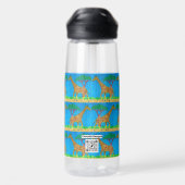 Giraffe (patroon) - Waterfles (Achterkant)