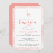 Giraffe Patroon Waterverf Structuur Baby shower Kaart (Voorkant / Achterkant)