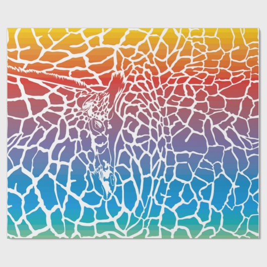 Giraffe patroonkleur achtergrond cadeaupapier (Vlak)