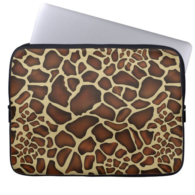 Giraffe Patroonlaptophoes Laptop Sleeve (Voorkant)