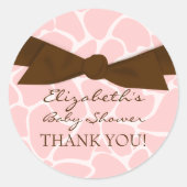 Giraffe Pattern Baby shower Stickers (Voorkant)