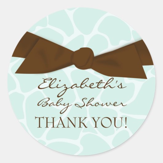 Giraffe Pattern Baby shower Stickers (Voorkant)