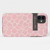 Giraffe Pattern iPhone 5 Hoesje-Mate Hoesje (roze) (Achterkant (horizontaal))