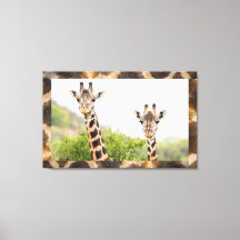 Giraffe Peek-a-boo Portret Wall Art