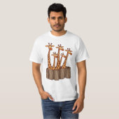 Giraffe Peek Squad – Fence Friends T-shirt (Voorkant volledig)