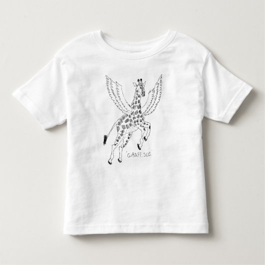 Giraffe + pegasus = Giraffsus Kinder Shirts (Voorkant)