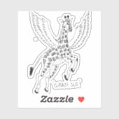 Giraffe + pegasus = Giraffsus Sticker (Vel)