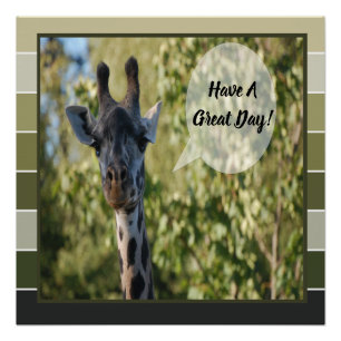 Giraffe Perfect Poster