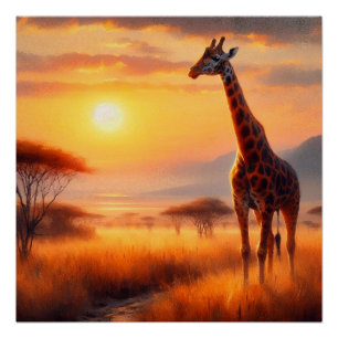 Giraffe Perfect Poster