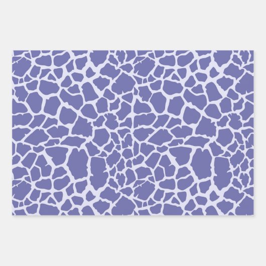 Giraffe Periwinkle Print Inpakpapier Vel (Voorkant 3)