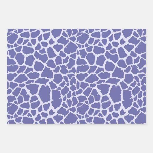 Giraffe Periwinkle Print Inpakpapier Vel (Voorkant)