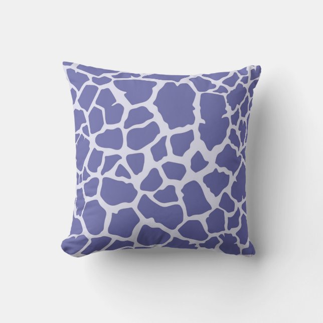 Giraffe Periwinkle Print Kussen (Voorkant)