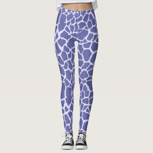 Giraffe Periwinkle Print Leggings (Voorkant)