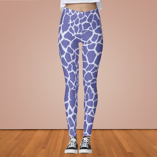 Giraffe Periwinkle Print Leggings