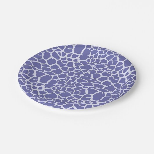Giraffe Periwinkle Print Papieren Bordje (Gekanteld)