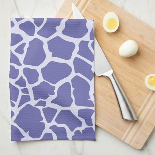 Giraffe Periwinkle Print Theedoek (Quarter Fold)
