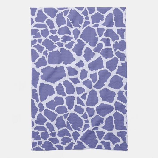 Giraffe Periwinkle Print Theedoek (Verticaal)
