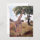 Giraffe Permanent Briefkaart (Voorkant / Achterkant)