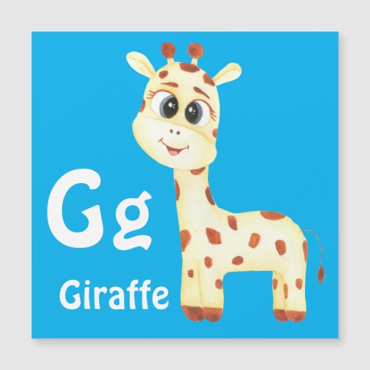 Giraffe personaliseren ABC: Letter G - Jouw namen (Voorkant)