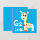 Giraffe personaliseren ABC: Letter G - Jouw namen (Voorkant / Achterkant)