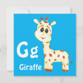 Giraffe personaliseren ABC: Letter G - Jouw namen (Voorkant)