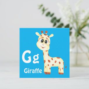 Giraffe personaliseren ABC: Letter G - Jouw namen 