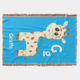 Giraffe personaliseren ABC: Letter G - Jouw namen  Deken