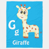 Giraffe personaliseren ABC: Letter G - Jouw namen  Fleece Deken (Voorkant)