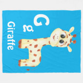 Giraffe personaliseren ABC: Letter G - Jouw namen  Fleece Deken (Voorkant (Horizontaal))