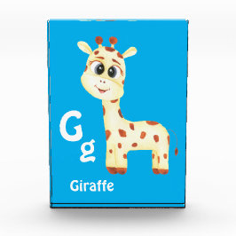 Giraffe personaliseren ABC: Letter G - Jouw namen  Fotoblokken