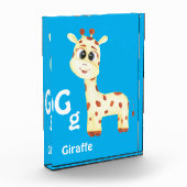 Giraffe personaliseren ABC: Letter G - Jouw namen Fotoblokken (Links)