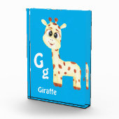 Giraffe personaliseren ABC: Letter G - Jouw namen Fotoblokken (Rechts)