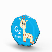 Giraffe personaliseren ABC: Letter G - Jouw namen  Fotoblokken (Rechts)