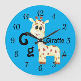 Giraffe personaliseren ABC: Letter G - Jouw namen  Grote Klok
