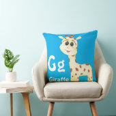 Giraffe personaliseren ABC: Letter G - Jouw namen  Kussen (Stoel)
