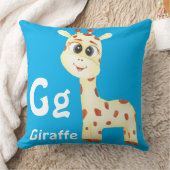 Giraffe personaliseren ABC: Letter G - Jouw namen  Kussen (Deken)